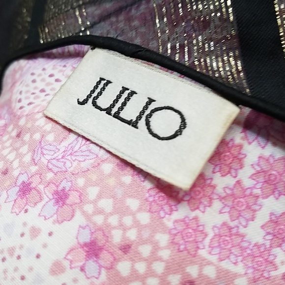 vintage 70's designer JULIO Silk Top Blouse formal - Picture 7 of 8